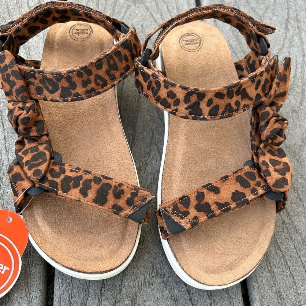Leopard Flatform Sandals - Picture 3 of 9